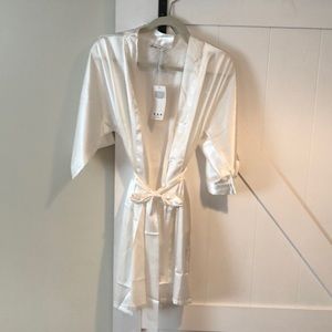 White silk robe